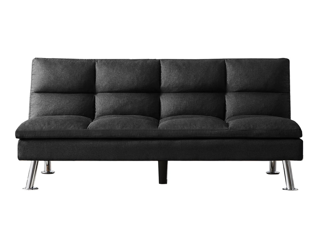 Black Fabric Futon Sofa Bed C1905
