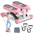 Pink Portable Mini Stepping Machine with Resistance Band Q48337
