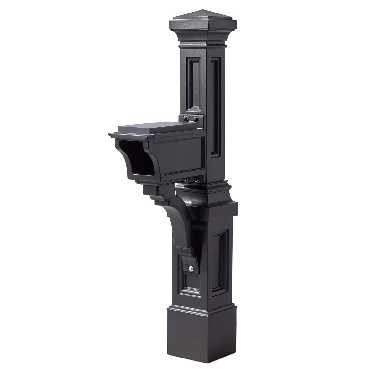 Onyx Black Plastic Mailbox Post Kit D578239