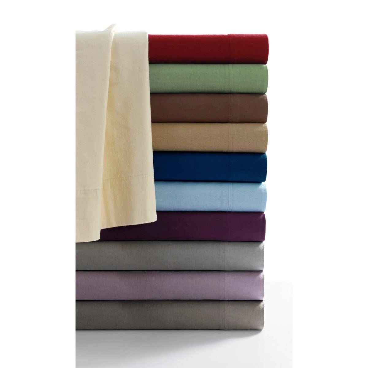 Deep Red Twin XL 3 Piece Flannel Sheet Set N4984