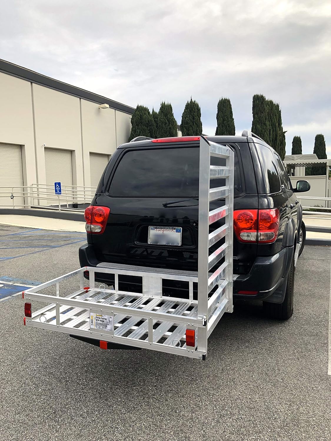 Aluminum Cargo Carrier with High Side Rails and Ramp, 500 lb. Capacity C2930