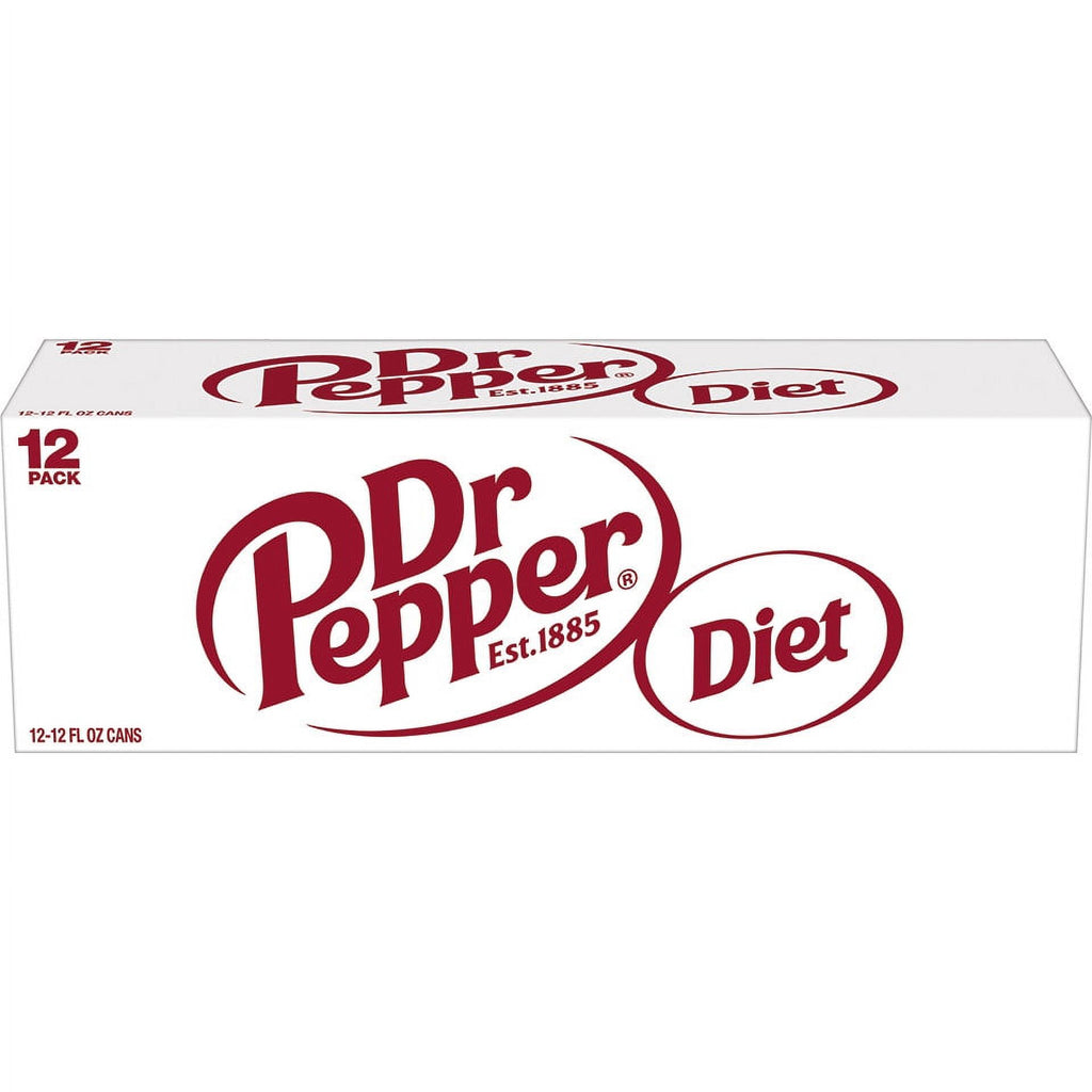 12 Pack Cans Diet Dr Pepper Soda Pop A825