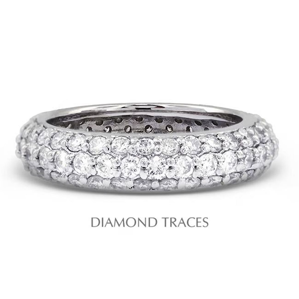 14K White Gold Pave Setting Eternity Ring H700
