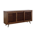 Brown Wood Credenza with Sliding Doors S5241