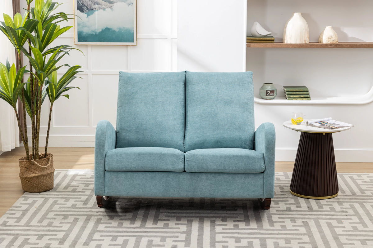 Oversized Upholstered Wingback Rocking Chair X49398