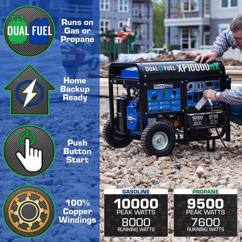 10,000 Watt Dual Fuel Portable Generator Z6220