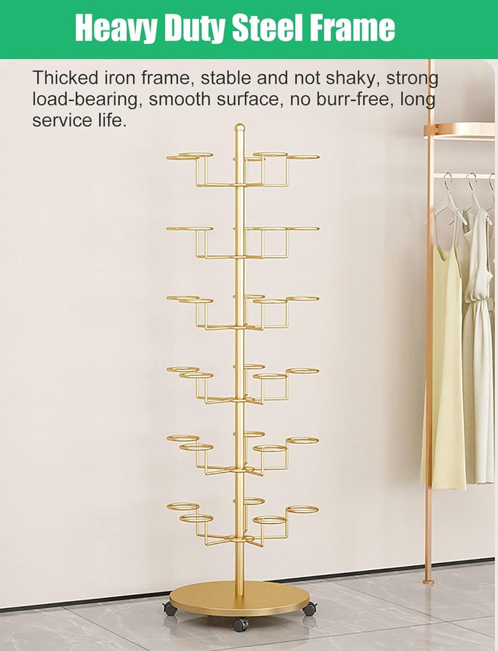 White 4 Tier Metal Hat Display Rack C586812