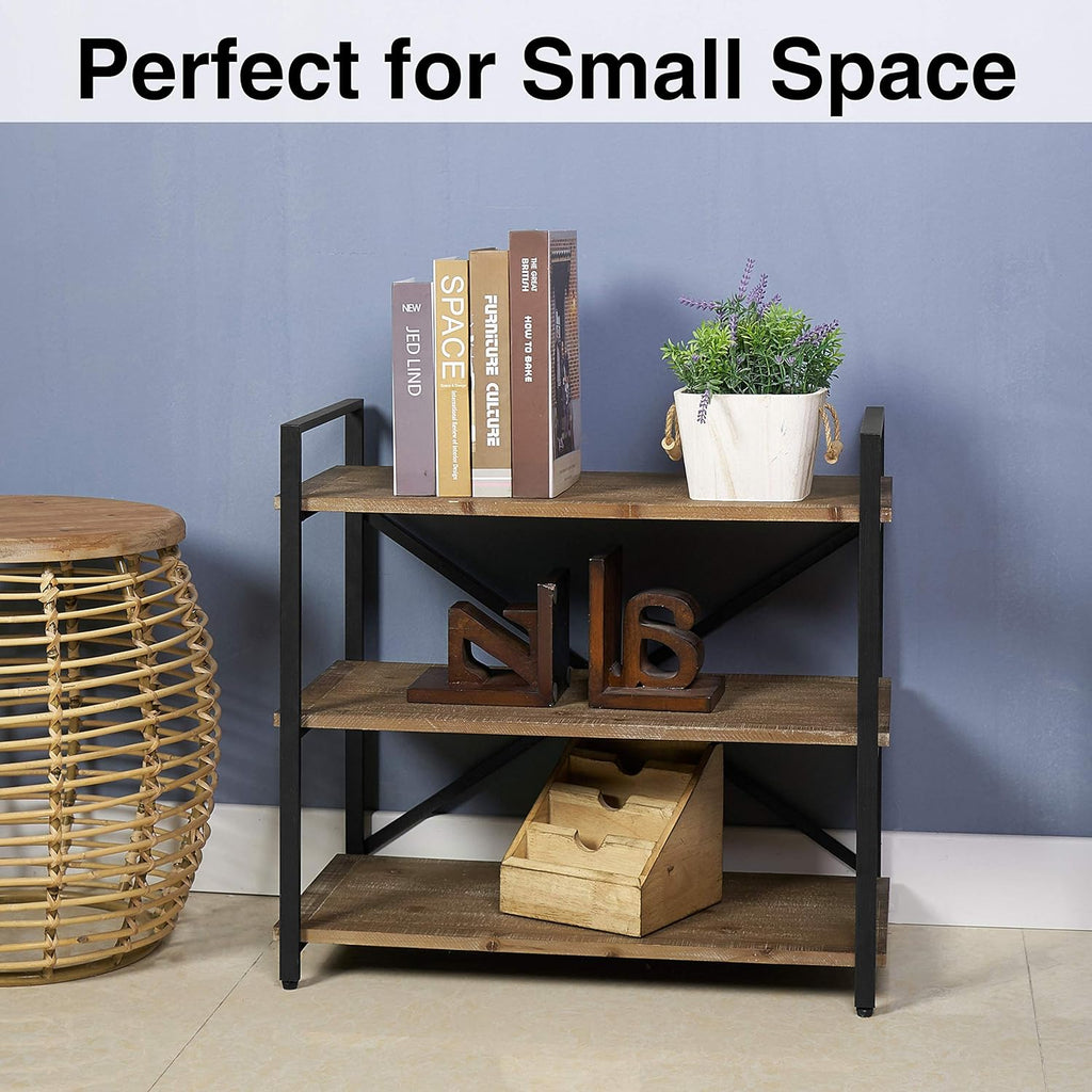 Solid Wood 3 Tier Bookshelf Storage Rack O683