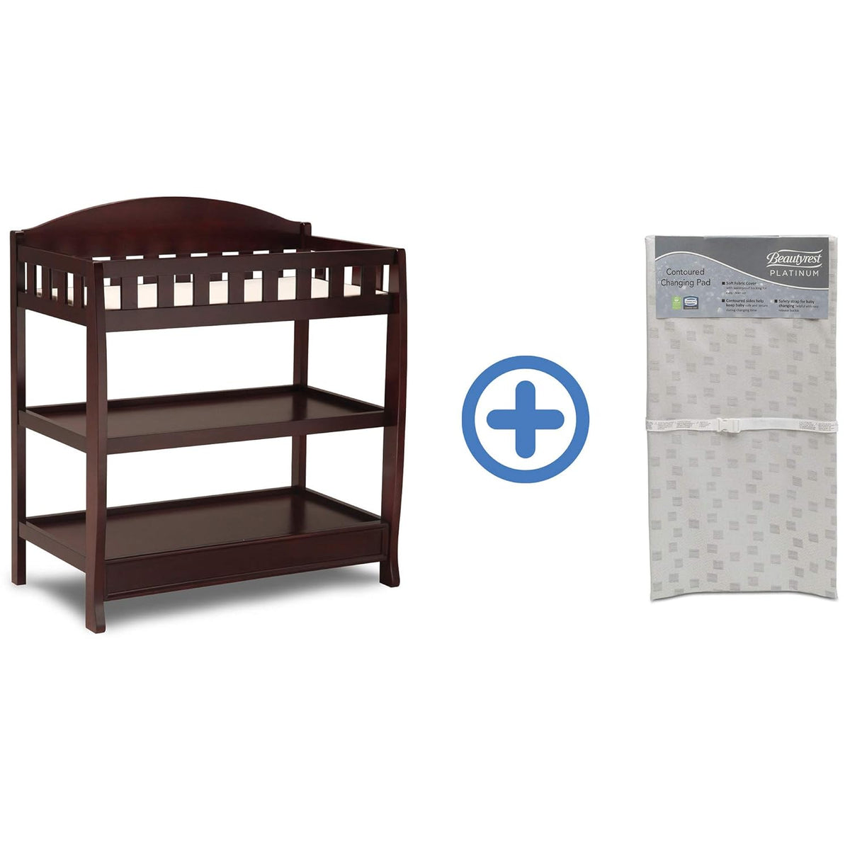 White Infant Changing Table with Pad L37709