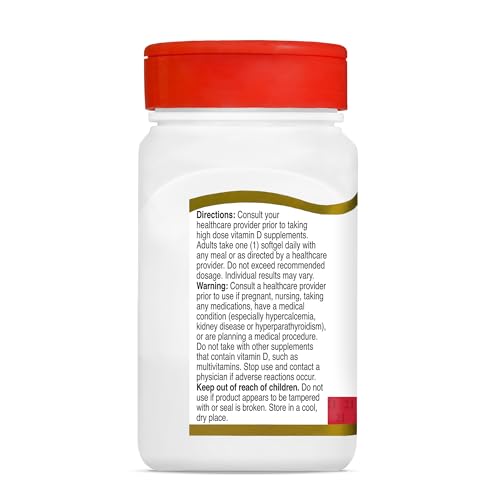 Vitamin D3 250 mcg (10,000 IU) Rapid Release Softgels, 110 Count C845