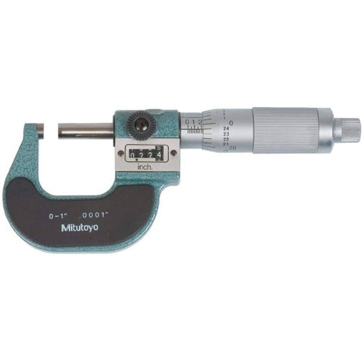 0-1x22 Mechanical Outside Micrometer with Digital Counter and Ratchet Friction Thimble Y284