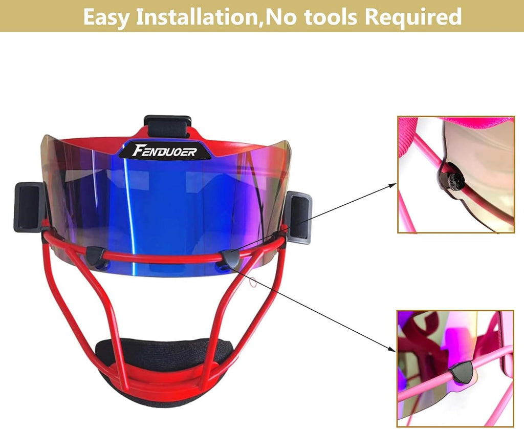 Clear Blue Sports Sunglasses Visor for Defense Fielder’s Mask B2627