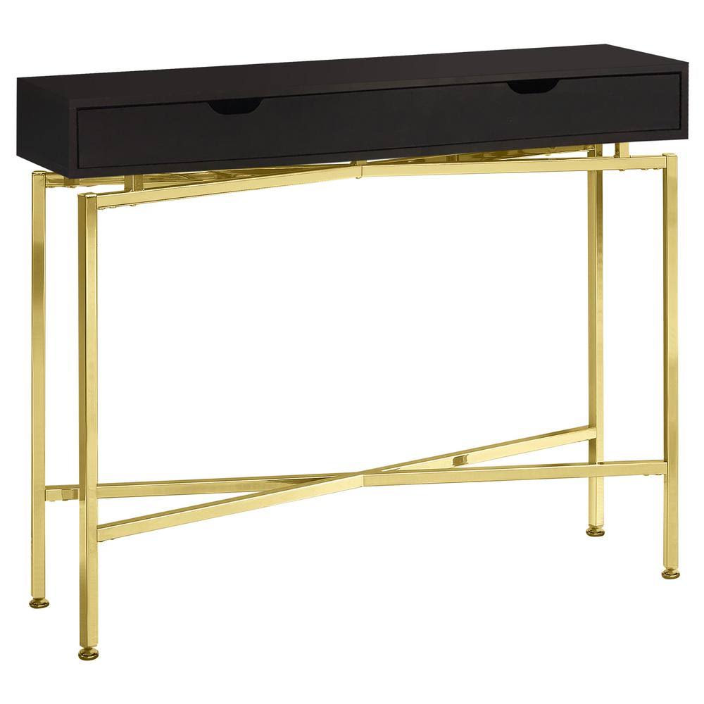 Cappuccino Rectangle Console Table with Drawers F497