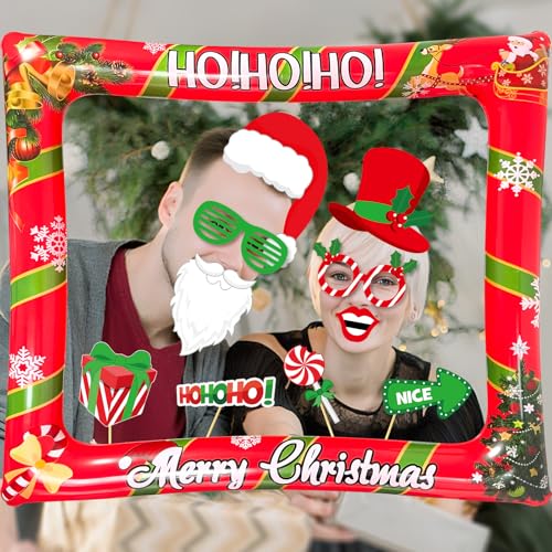 Christmas Photo Booth Props Inflatable Frame 32Pcs F4994