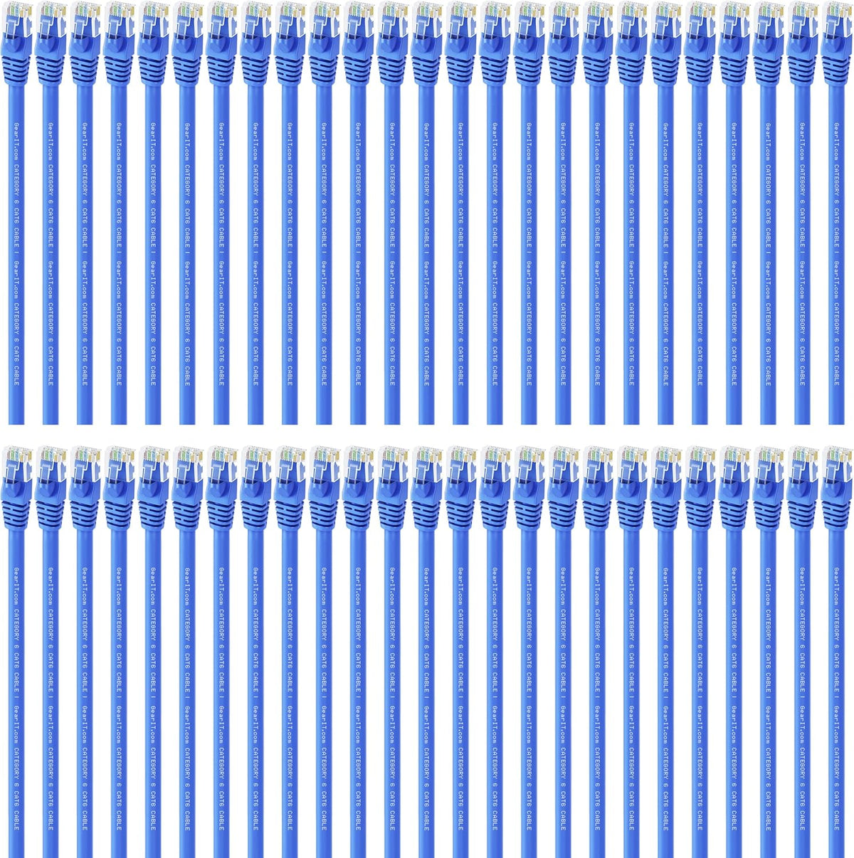 Cat 6 Ethernet Cable 1.5 ft 50-Pack Blue S365