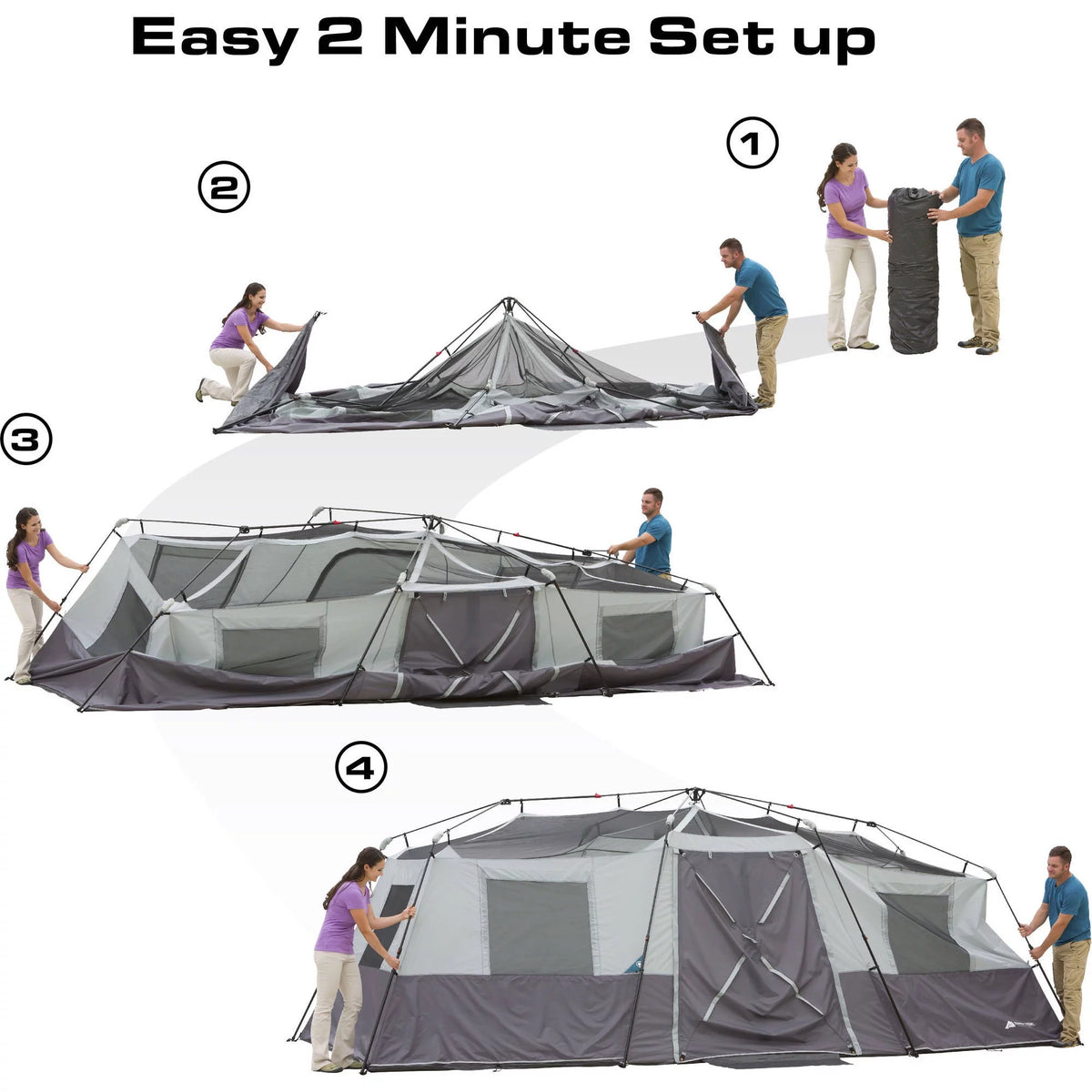 20' x 10' Instant Cabin Tent, Sleeps 12 W60105