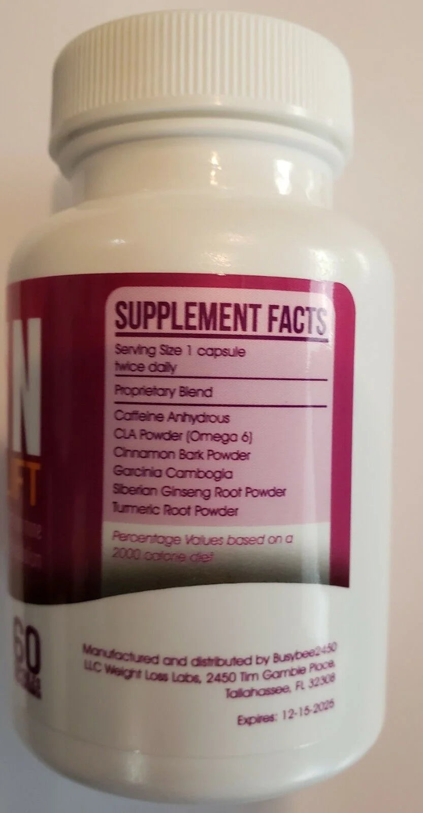 60 capsule Appetite Suppressant K865154
