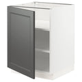 Base Cabinet with Shelves, White/Dark Gray, 24x24x30 A83766