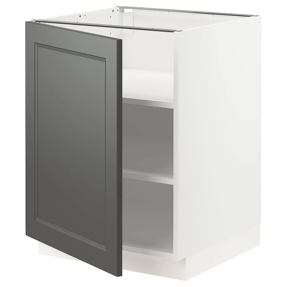 Base Cabinet with Shelves, White/Dark Gray, 24x24x30 A83766