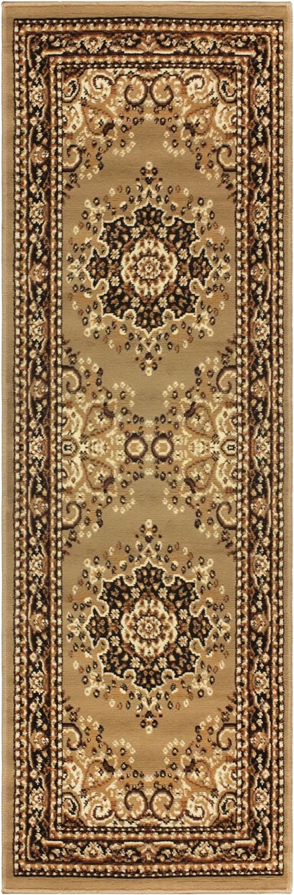 Large Indoor Runner Rug with Jute Backing, 2' 7" X 8', Brown R5379