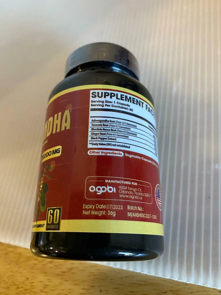 High Concentrated Ashwagandha Capsules 120 Count Y22391