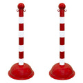 Heavy Duty 3x22 Striped Stanchion (2 Pack) White/Red G660988