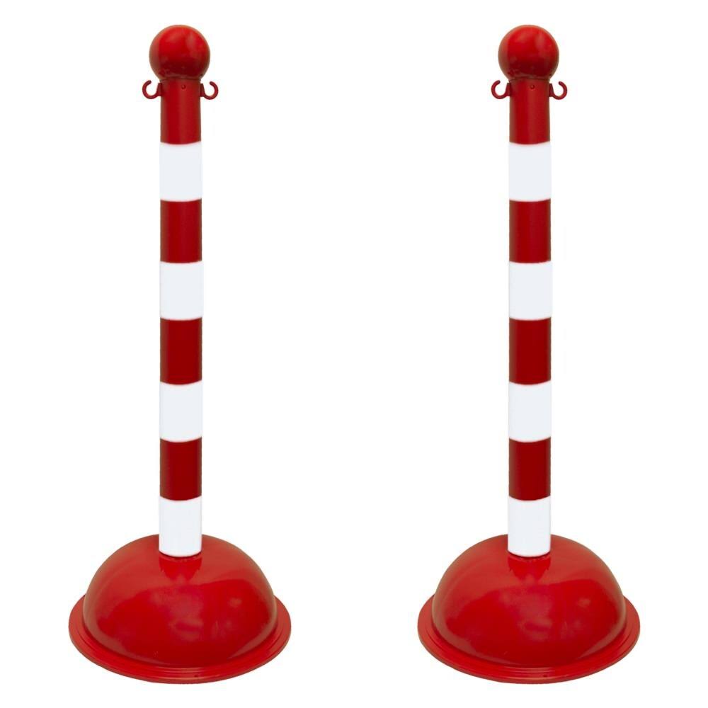Heavy Duty 3x22 Striped Stanchion (2 Pack) White/Red G660988