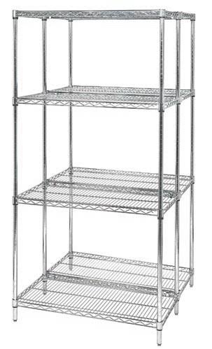 74 inch Wire 4-Shelf Add-On Unit in Chrome Finish Y636223