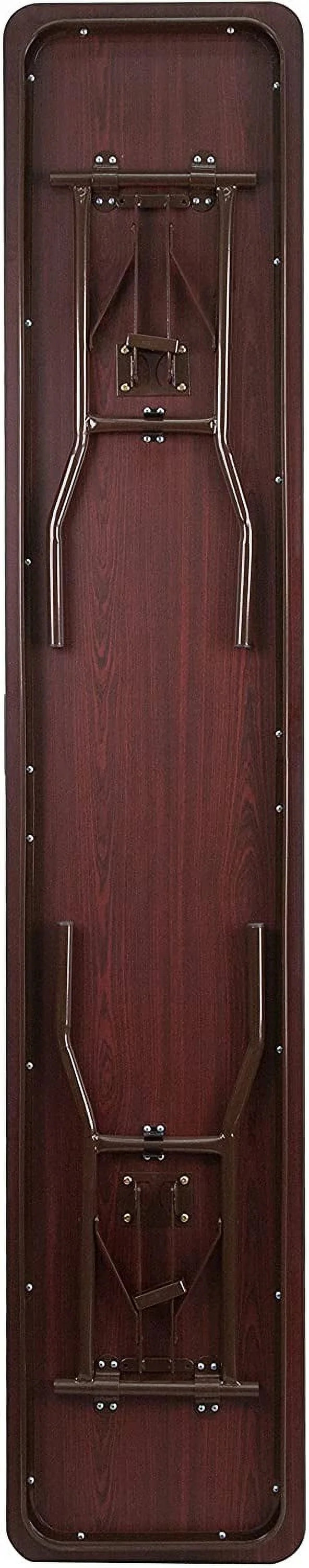 8-Foot Mahogany Melamine Laminate Folding Training Table L9275