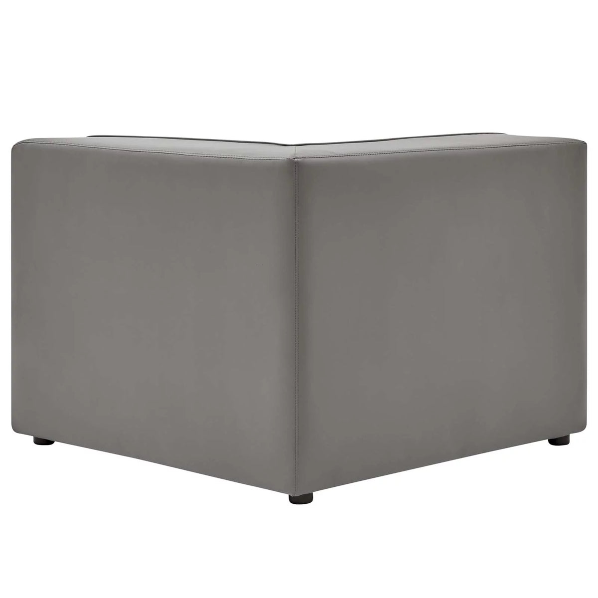 Grey Faux Vegan Leather Sectional Sofa Set X954