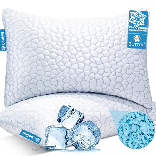 Shredded Memory Foam Cooling Pillows King Size 2 Pack U33144