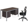 Single Desk with 2 Pedestals, 66" x 30" Desk Top, Driftwood H267