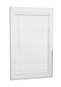 Cordless White Faux Wood Room Darkening Horizontal Blinds D8601