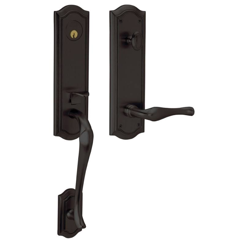 Oil Rubbed Bronze Left Hand Single Cylinder Mortise Entrance Handleset E51907