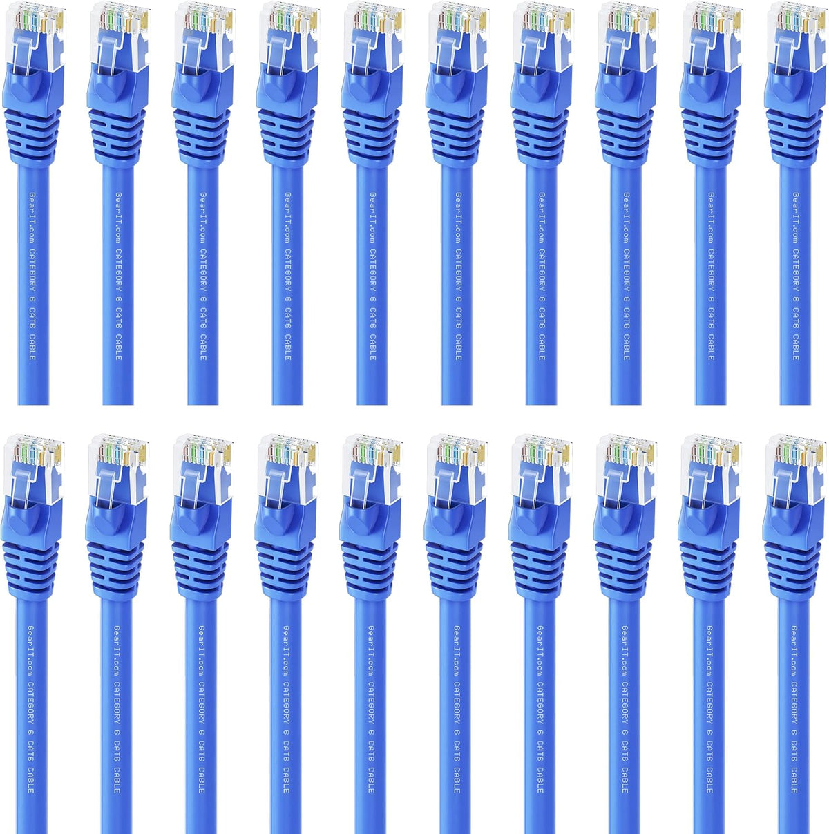 Cat 6 Ethernet Cable 1.5 ft 50-Pack Blue S365