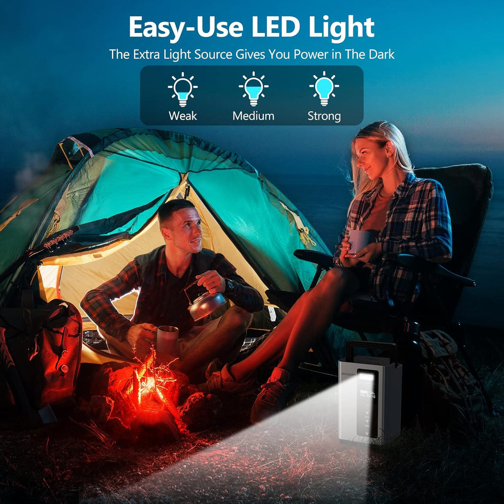 Portable Power Station 296Wh 80000mAh Lithium Battery 300W AC Solar Generator Z863578