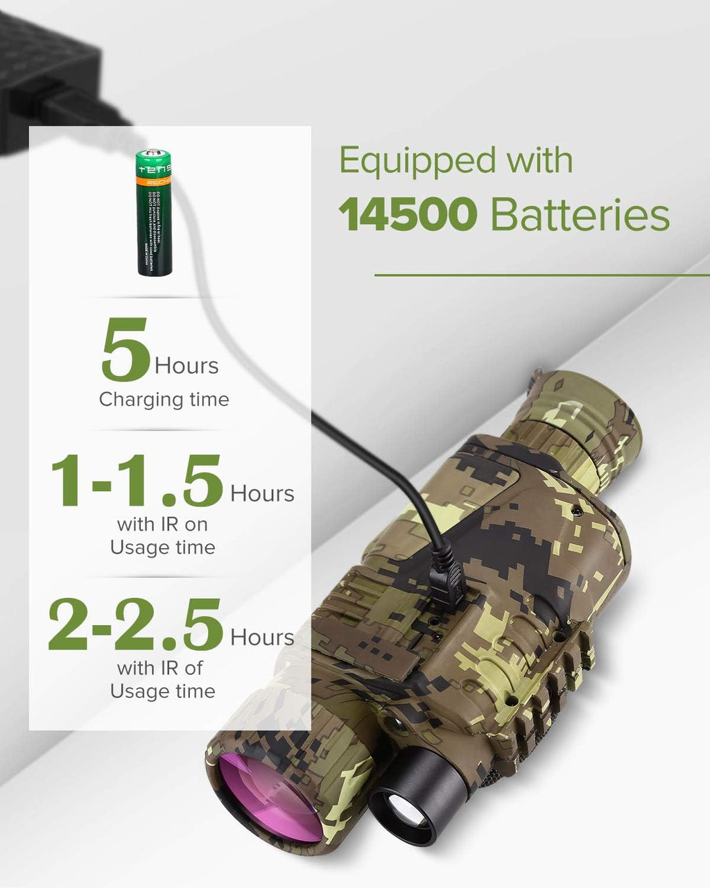 32GB Night Vision Monocular with 32GB Card and 14500 Battery V689542