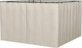 10' x 12' 4 Panel Beige Gazebo Sidewall Set F2198