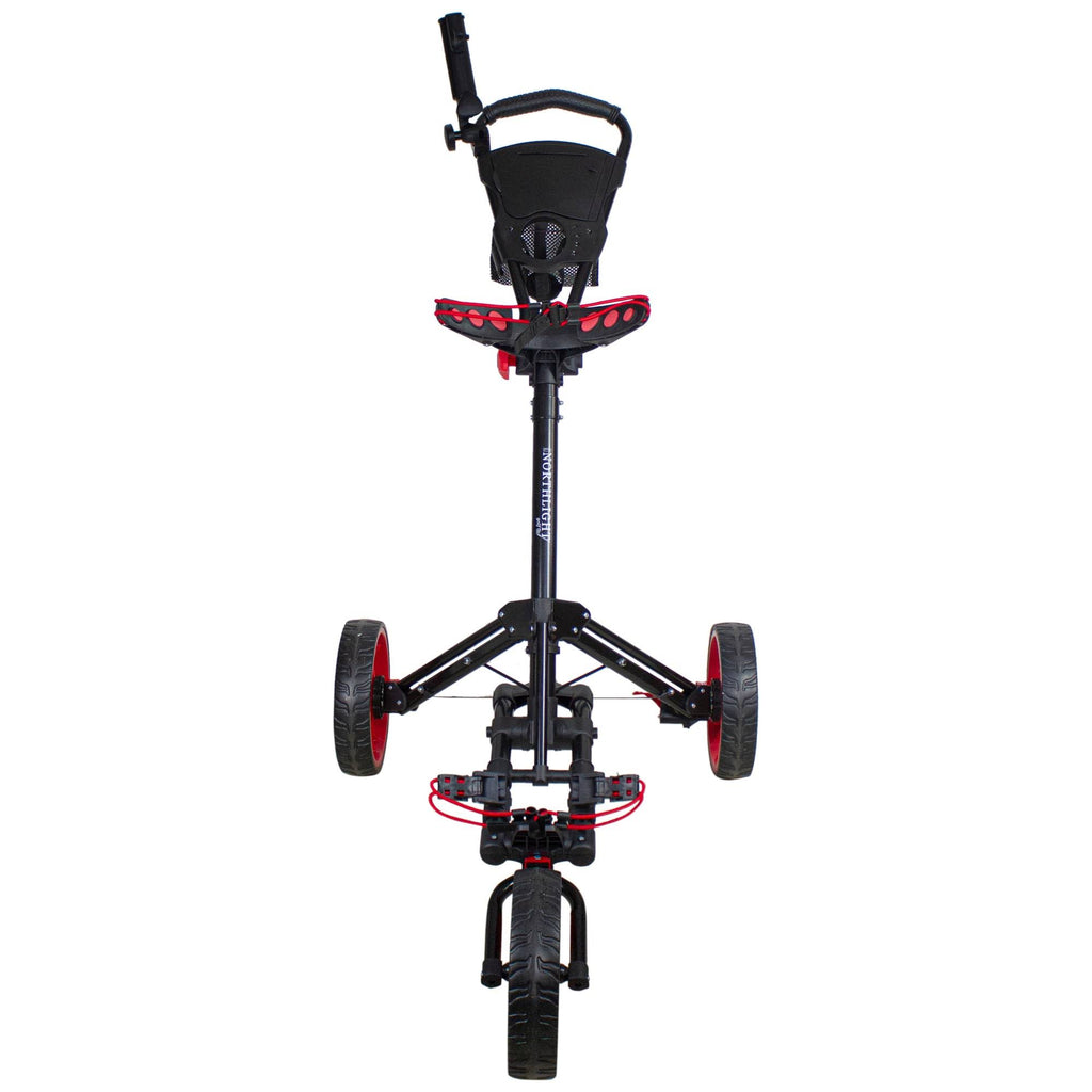48x22 Black and Red 3 Wheel Golf Push Cart M321428