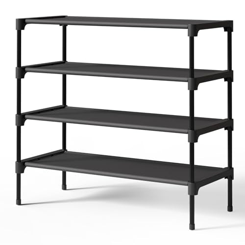 Black Non-Woven Shoe Rack C122418