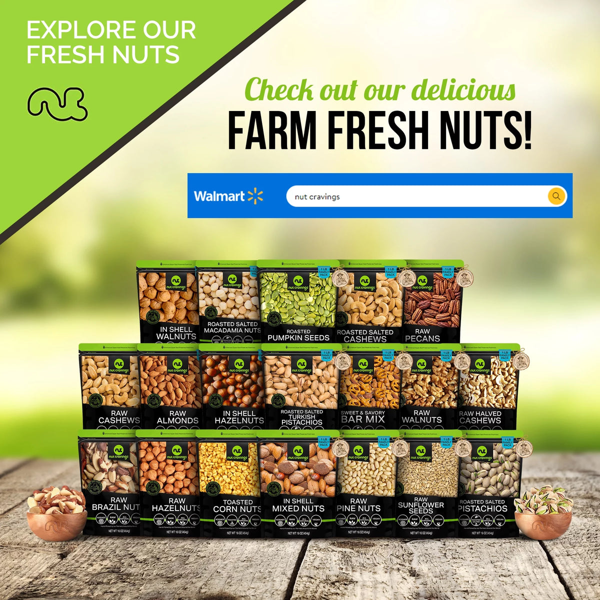 Raw In Shell Brazil Nuts (48oz - 3 lbs) M839937