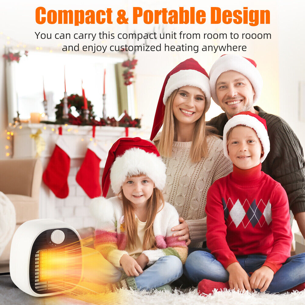 White Ceramic Electric Heater 1000W PTC G4502