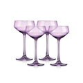 6 oz Purple Coupe Glass Set of 4 Y146173