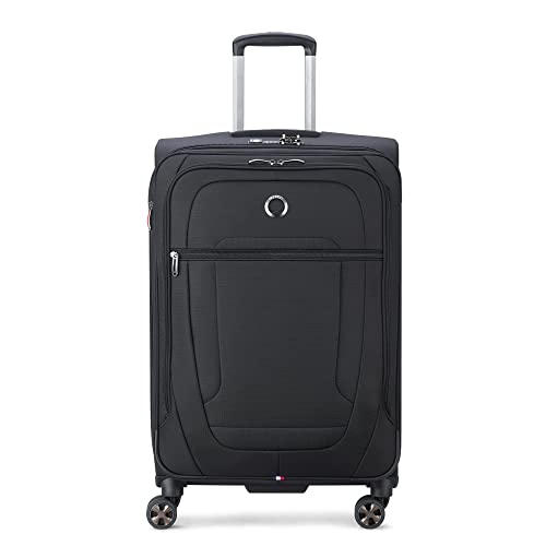 Black Softside Expandable Luggage with Spinner Wheels, Carry on 20 Inch F801896