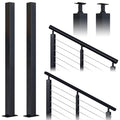 2 Pack Un-drilled Stainless Steel Cable Railing Post E21271
