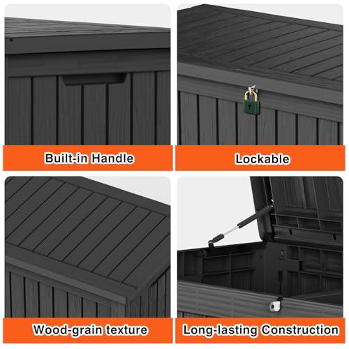Gray UV Resistant Outdoor Storage Box X401