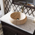 Sandstone Vessel Sink Ensemble with Brushed Nickel Finish Faucet A1865