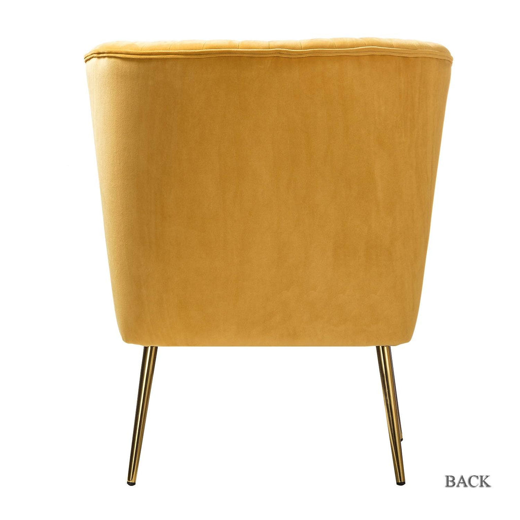 Orange Gold Legs Side Chair Set of 2 M59914