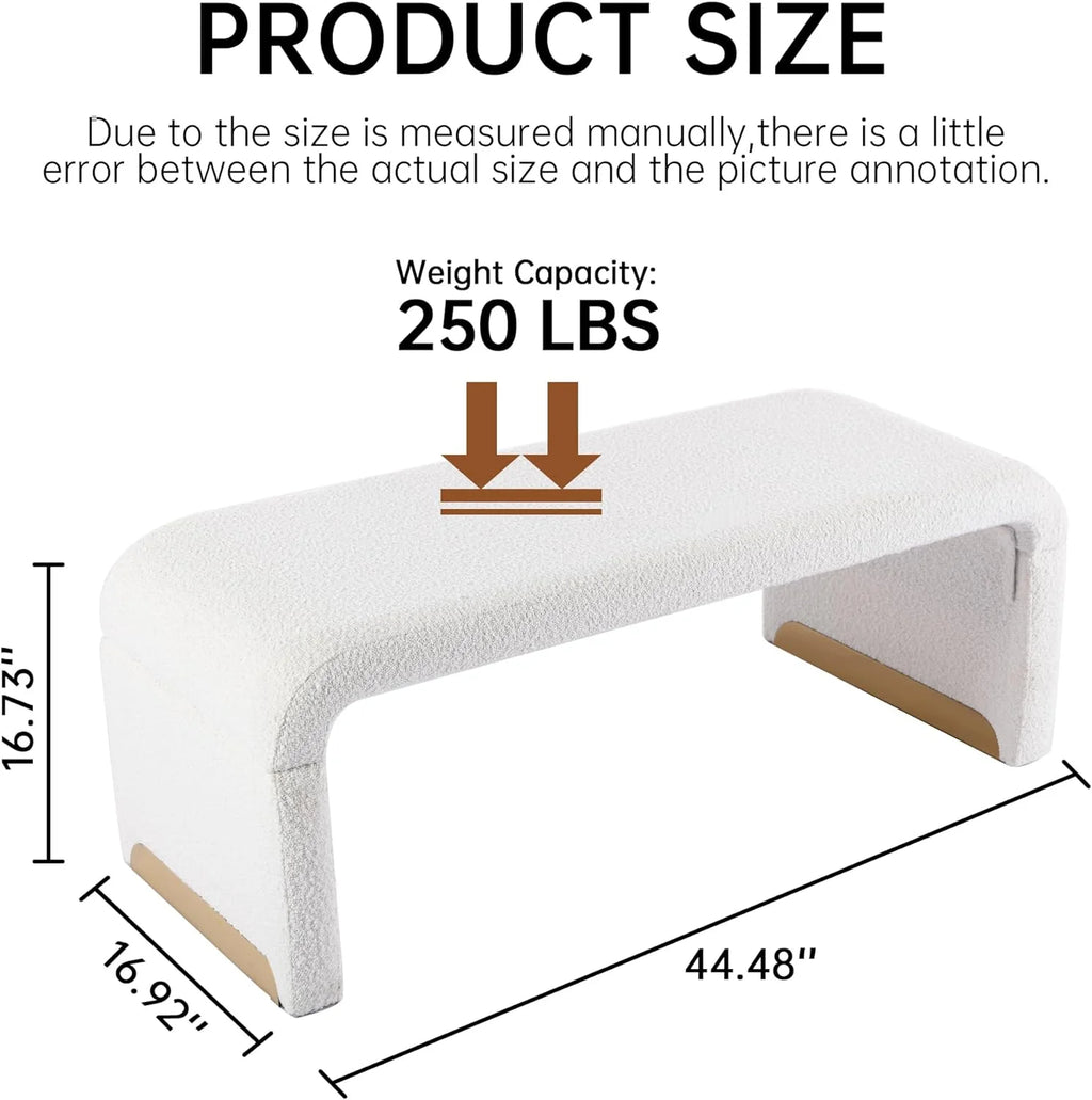 White Entryway Bench L941340
