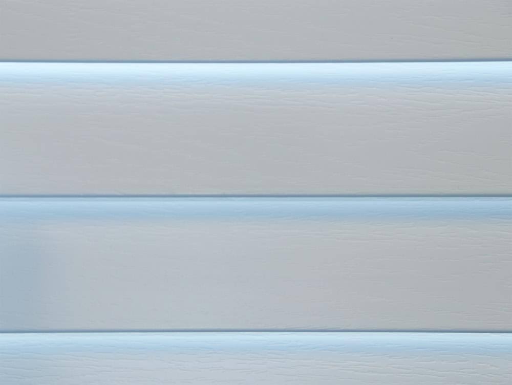 Cordless White Faux Wood Room Darkening Horizontal Blinds D8601